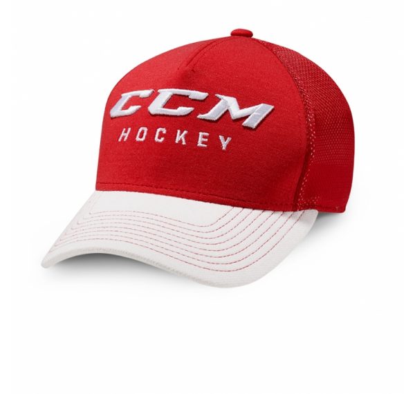 Кепка CCM TRUE TO HOCKEY TRUCKER CAP (Red-wht)